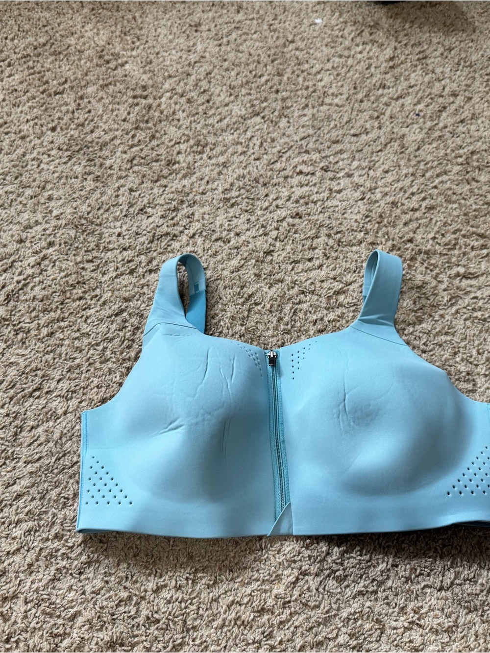 Victoria's Secret Victoria Sport High Support Zip Front Sports Bra 38D Blue